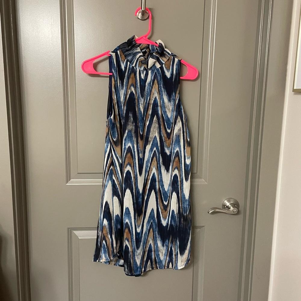 Printed sleeveless dress. Worn once in a size small.